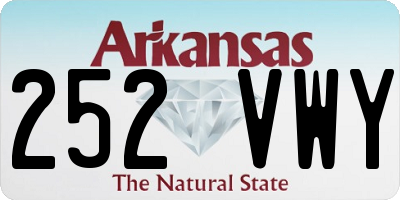 AR license plate 252VWY