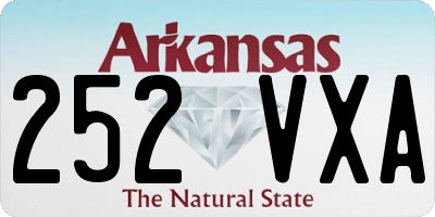 AR license plate 252VXA