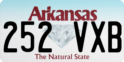 AR license plate 252VXB