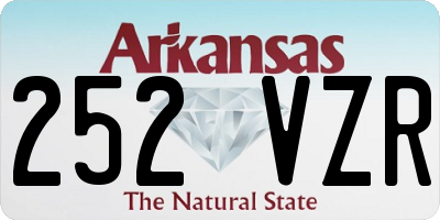 AR license plate 252VZR