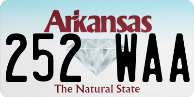 AR license plate 252WAA
