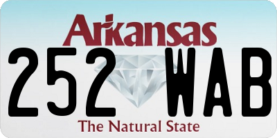 AR license plate 252WAB