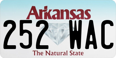 AR license plate 252WAC
