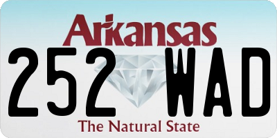 AR license plate 252WAD