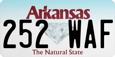 AR license plate 252WAF