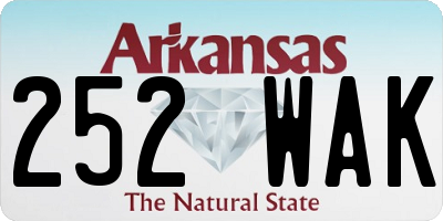 AR license plate 252WAK
