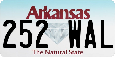 AR license plate 252WAL