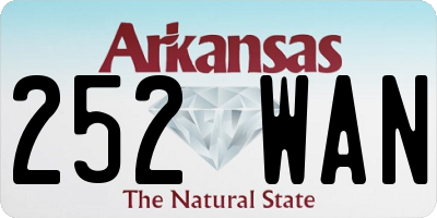AR license plate 252WAN