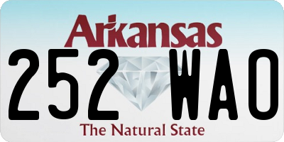 AR license plate 252WAO