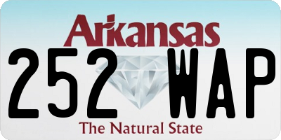 AR license plate 252WAP