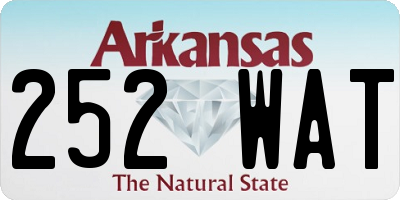 AR license plate 252WAT