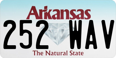 AR license plate 252WAV