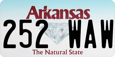 AR license plate 252WAW