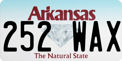 AR license plate 252WAX