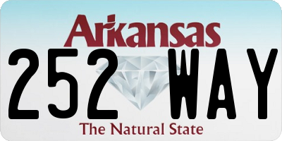 AR license plate 252WAY