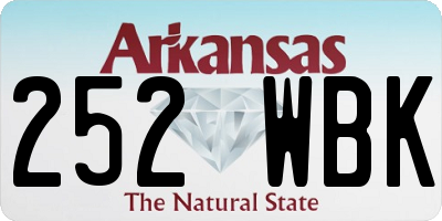 AR license plate 252WBK