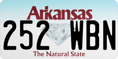 AR license plate 252WBN
