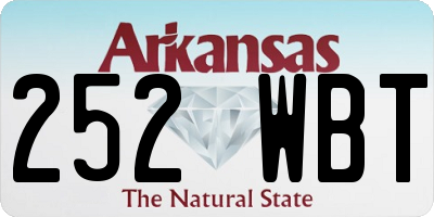 AR license plate 252WBT