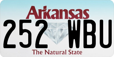 AR license plate 252WBU