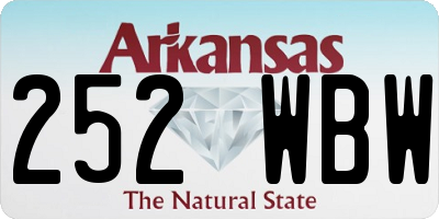 AR license plate 252WBW