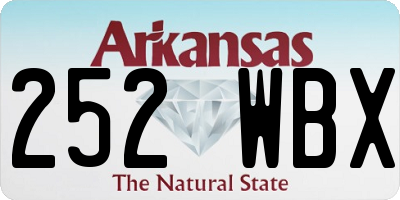 AR license plate 252WBX
