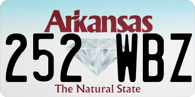 AR license plate 252WBZ