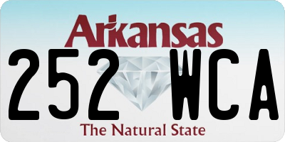 AR license plate 252WCA