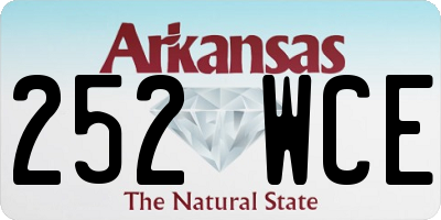 AR license plate 252WCE