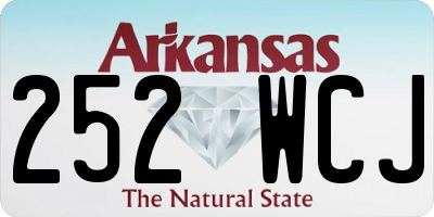 AR license plate 252WCJ