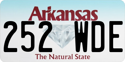 AR license plate 252WDE