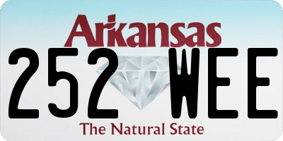 AR license plate 252WEE