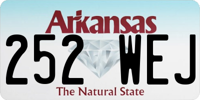 AR license plate 252WEJ