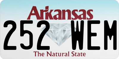 AR license plate 252WEM
