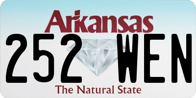 AR license plate 252WEN