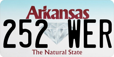 AR license plate 252WER
