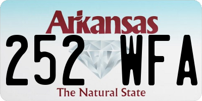 AR license plate 252WFA
