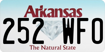 AR license plate 252WFO