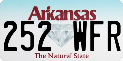 AR license plate 252WFR