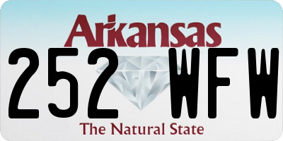 AR license plate 252WFW