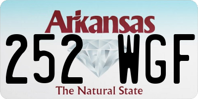 AR license plate 252WGF