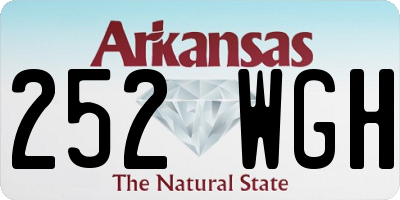 AR license plate 252WGH