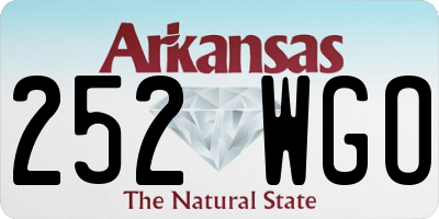 AR license plate 252WGO