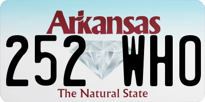 AR license plate 252WHO