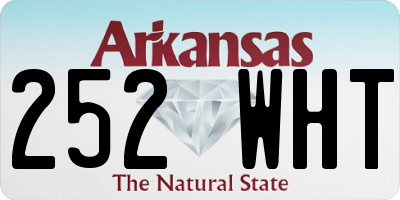 AR license plate 252WHT