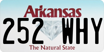 AR license plate 252WHY