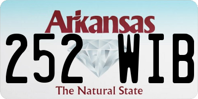 AR license plate 252WIB