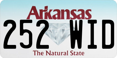 AR license plate 252WID
