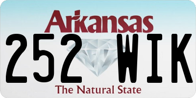 AR license plate 252WIK