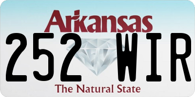AR license plate 252WIR