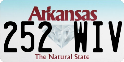 AR license plate 252WIV